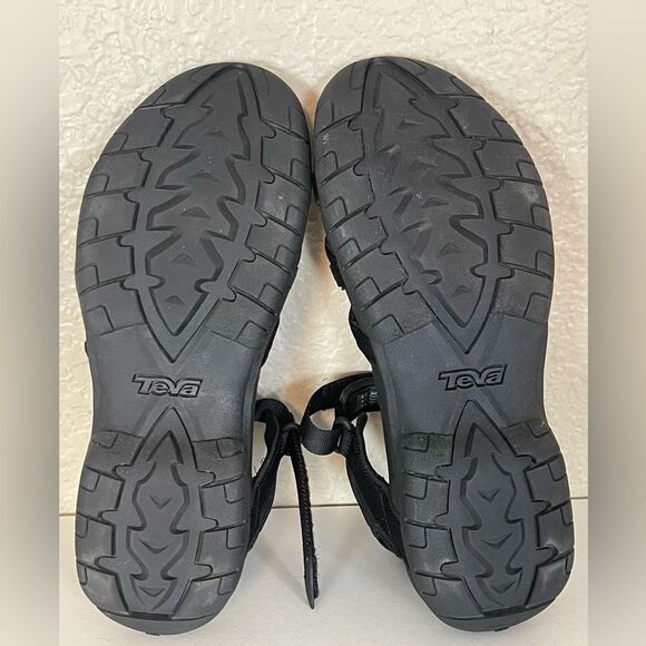Teva Tirra 4266 All Black Strappy Slingback Hiking Sandals Women's Size 11 - Picture 10 of 12